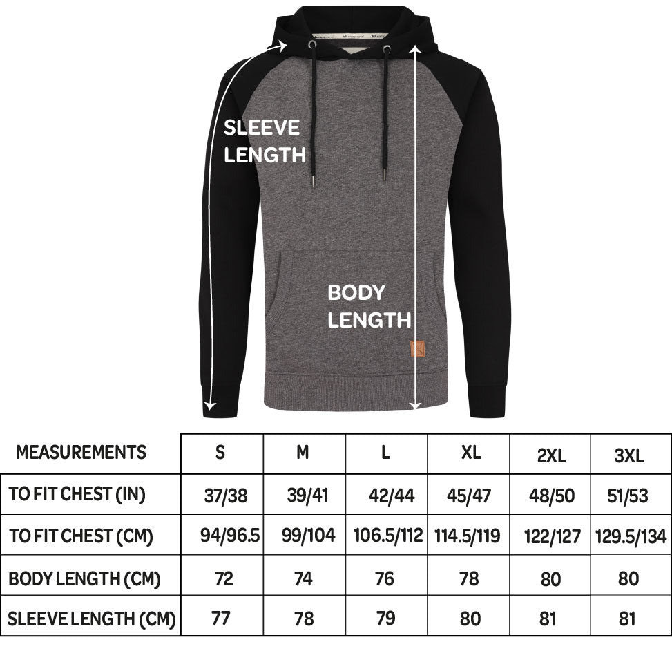Men's Overhead Baseball Hoodie - Black / Charcoal