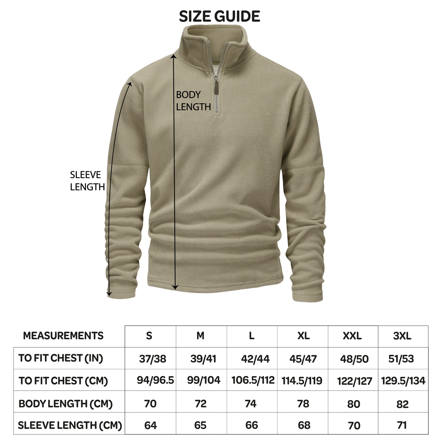 Mens 1/4 Zip Fleece Jumper - Grey