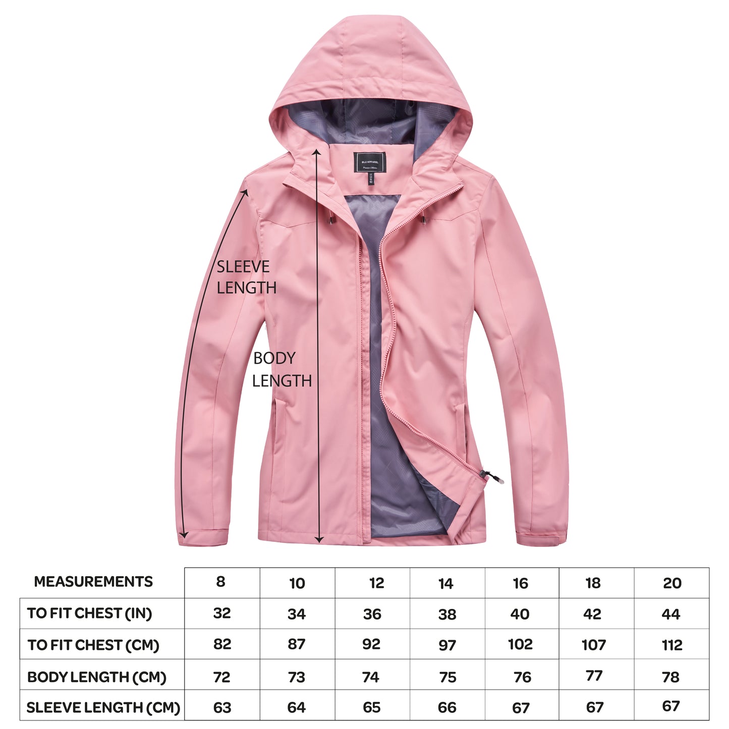 Ladies Waterproof Rain Jacket - Beige