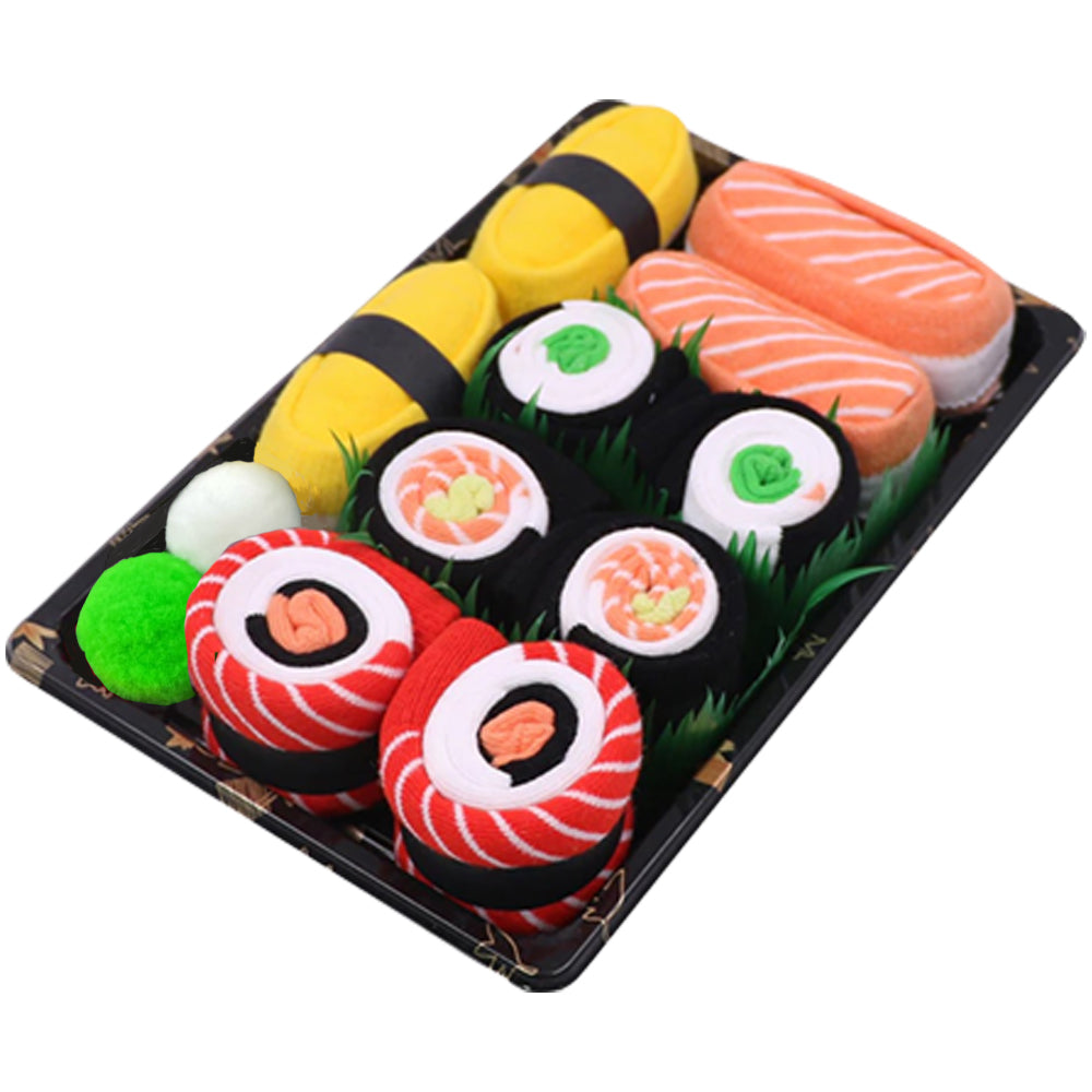 Novelty Fast Food Gift Boxed Socks - 4 Pack Sushi