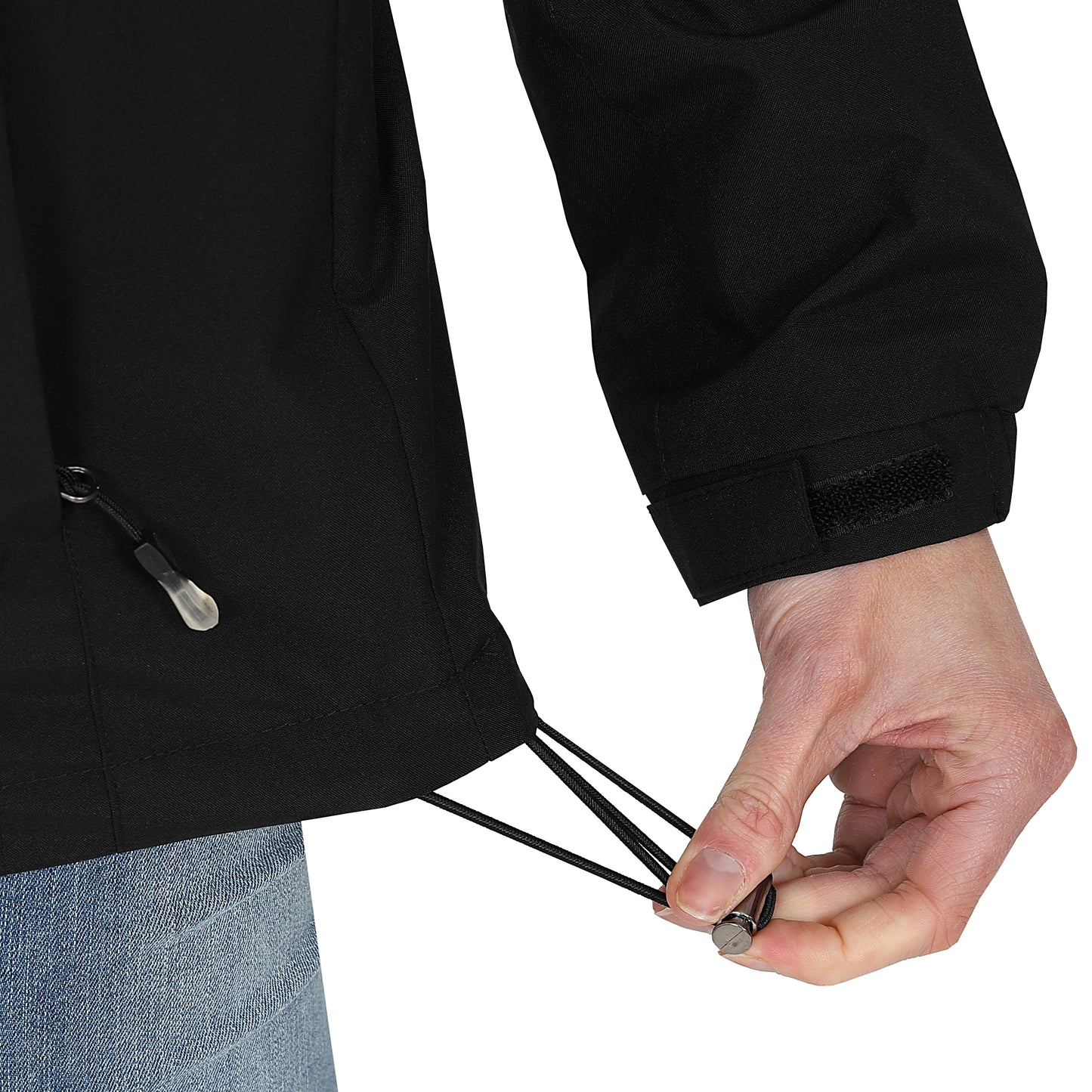 Ladies Waterproof Rain Jacket - Black