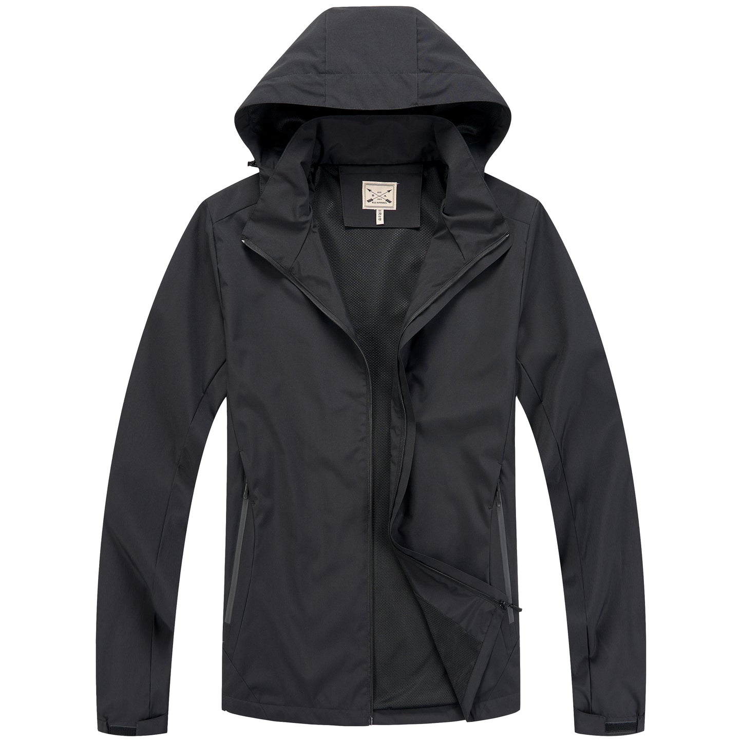 Ladies Mesh Lined Rain Jacket - Smokey Blue