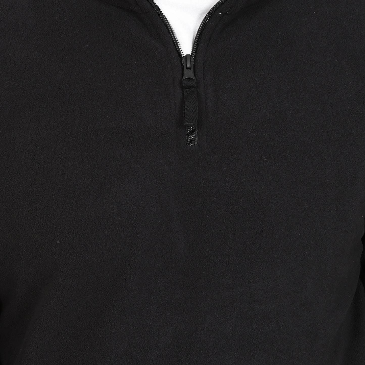 Mens 1/4 Zip Fleece Jumper - Black