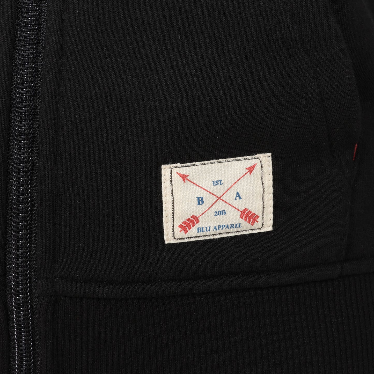 Kids Full Zip Fleece Lined Hoodie - Black