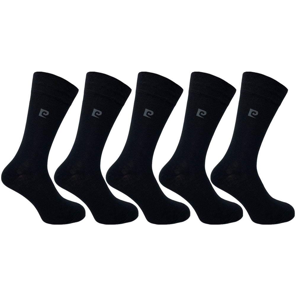 Pierre Cardin 5 Pack Socks - Assorted Geo Navy
