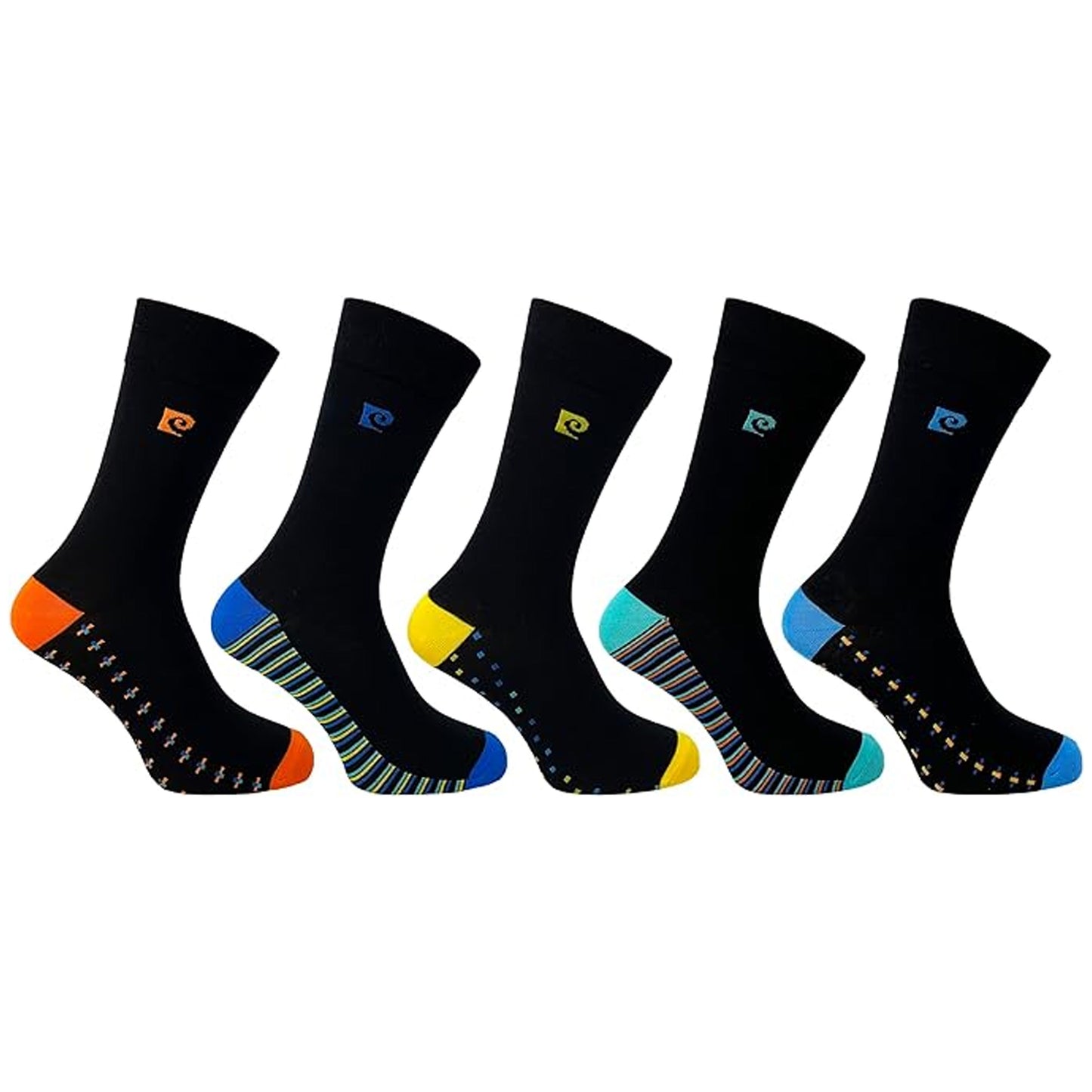Pierre Cardin 5 Pack Bamboo Socks - Spot & Stripe