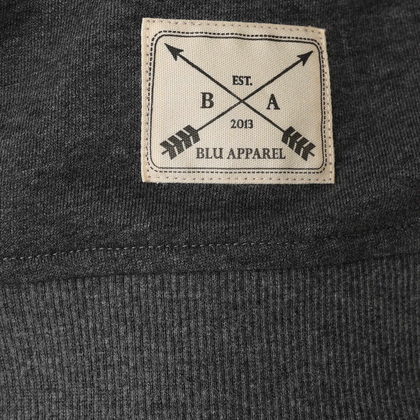 Men's Premium Cotton Crew Neck Sweater - Charcoal Marl - Blu Apparel