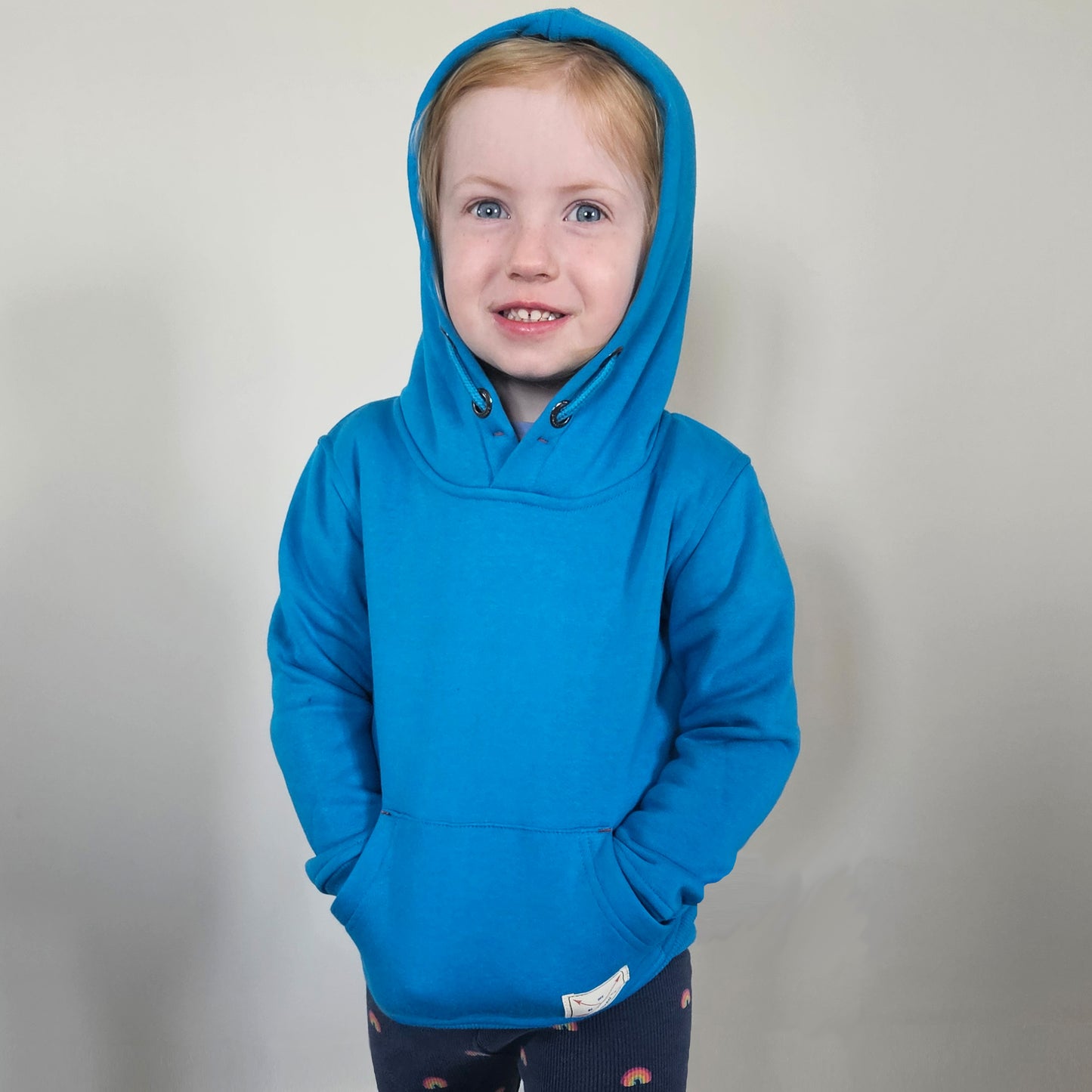 Kids Overhead Fleece Lined Hoodie - Cobalt