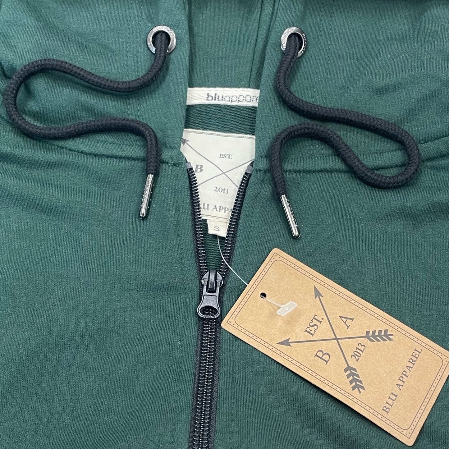 Men's Full Zip Midweight Hoodie - Green