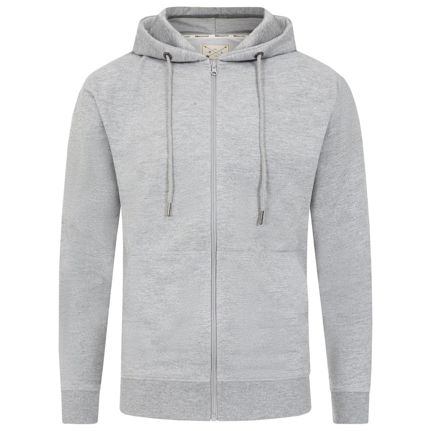 Men's Full Zip Midweight Hoodie - Charcoal