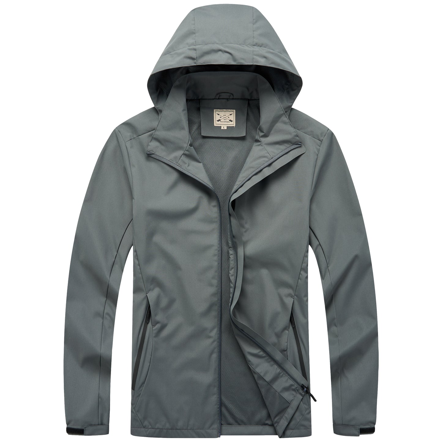 Men's Mesh Lined Rain Jacket - Black
