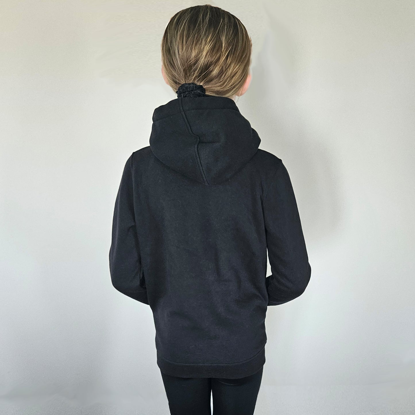 Kids Full Zip Fleece Lined Hoodie - Black