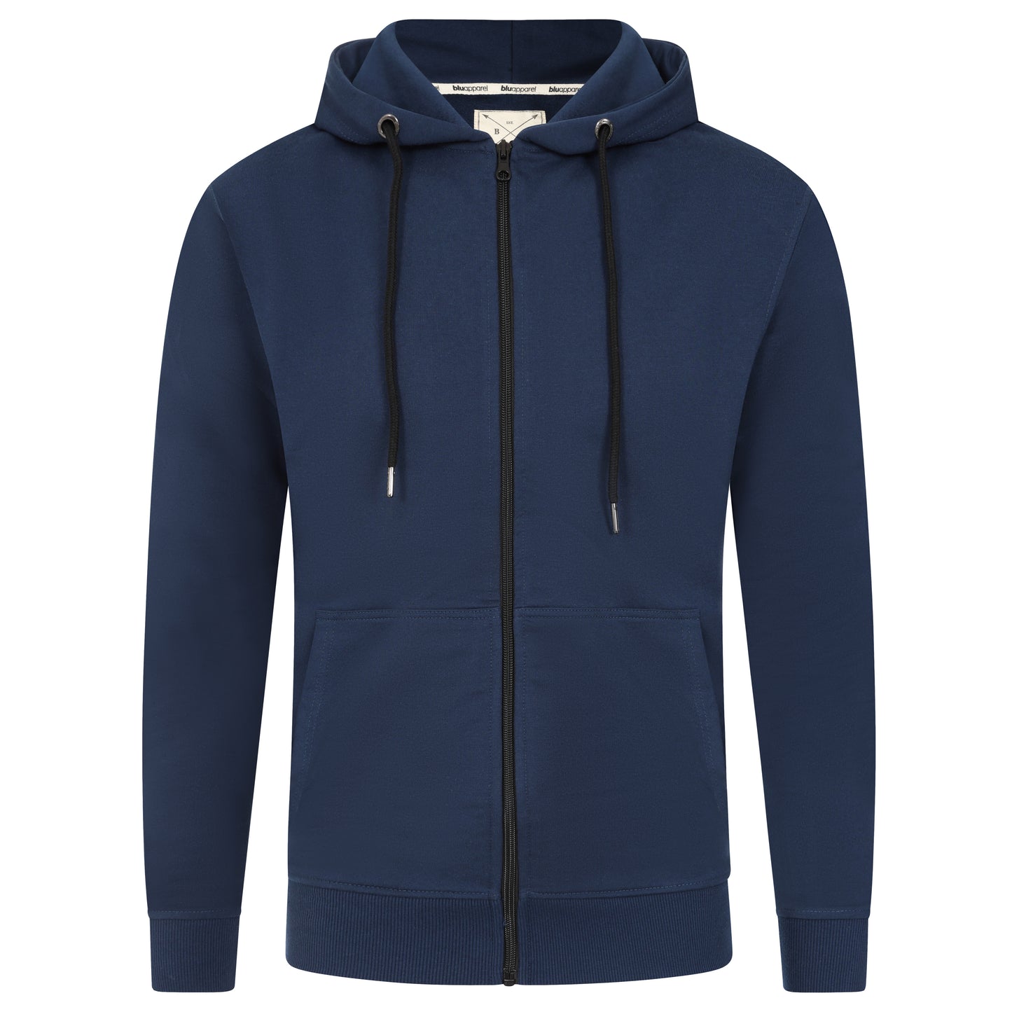 Men's Full Zip Midweight Hoodie - Charcoal