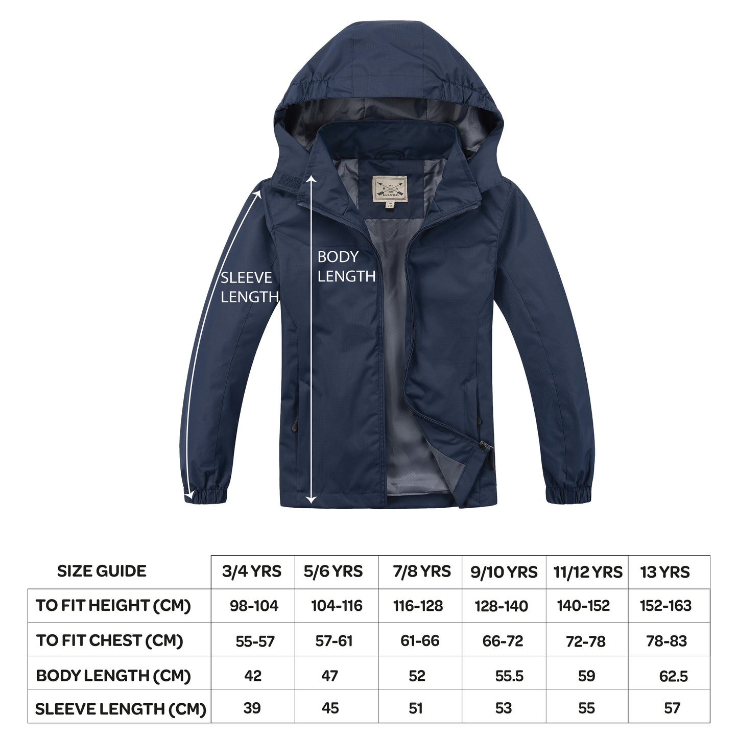 Kids Waterproof Rain Jacket - Pink