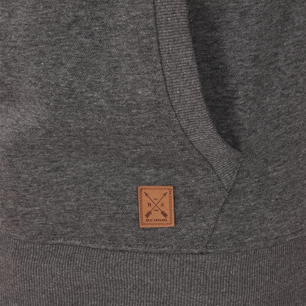 Men's Overhead Baseball Hoodie - Black / Charcoal