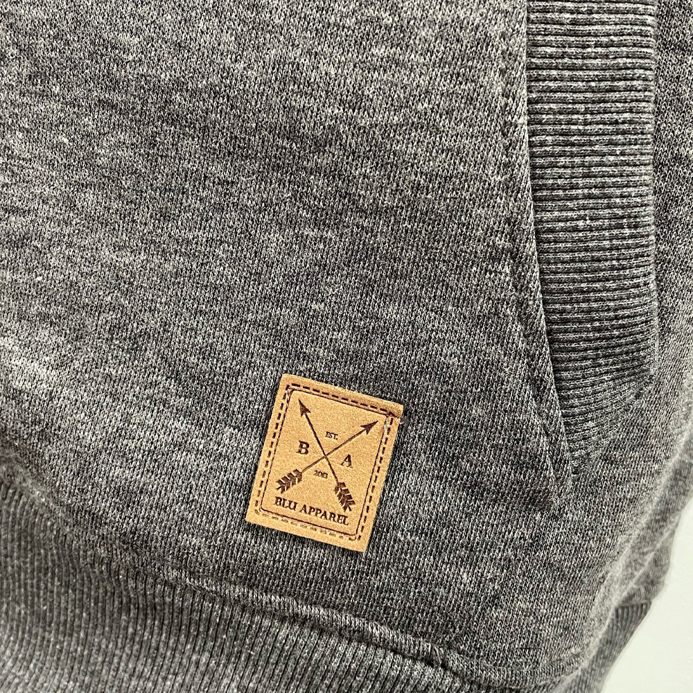 Men's Overhead Baseball Hoodie - Black / Charcoal