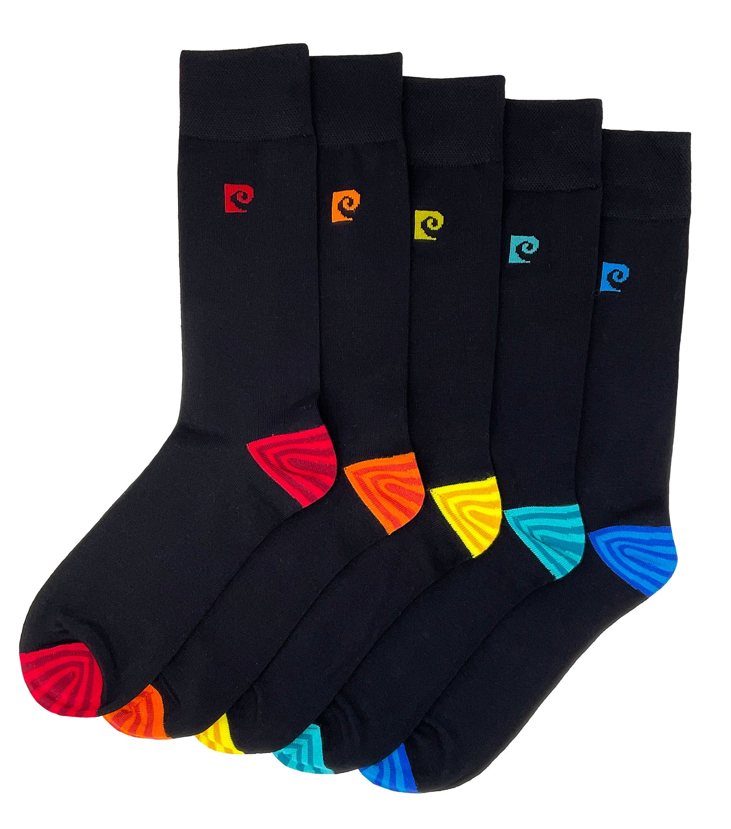 Pierre Cardin 5 Pack Bamboo Socks - Spot & Stripe