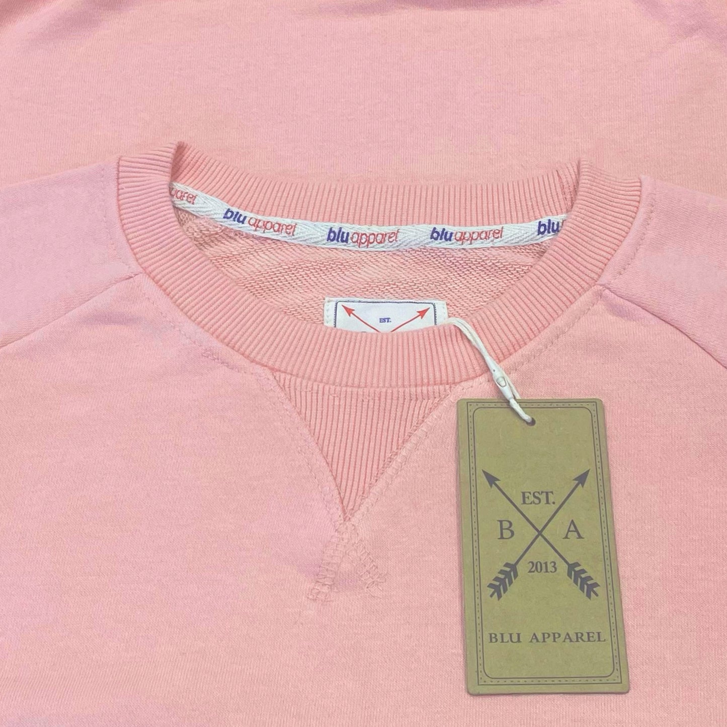 Kids Premium Crew Neck Sweater - Pink