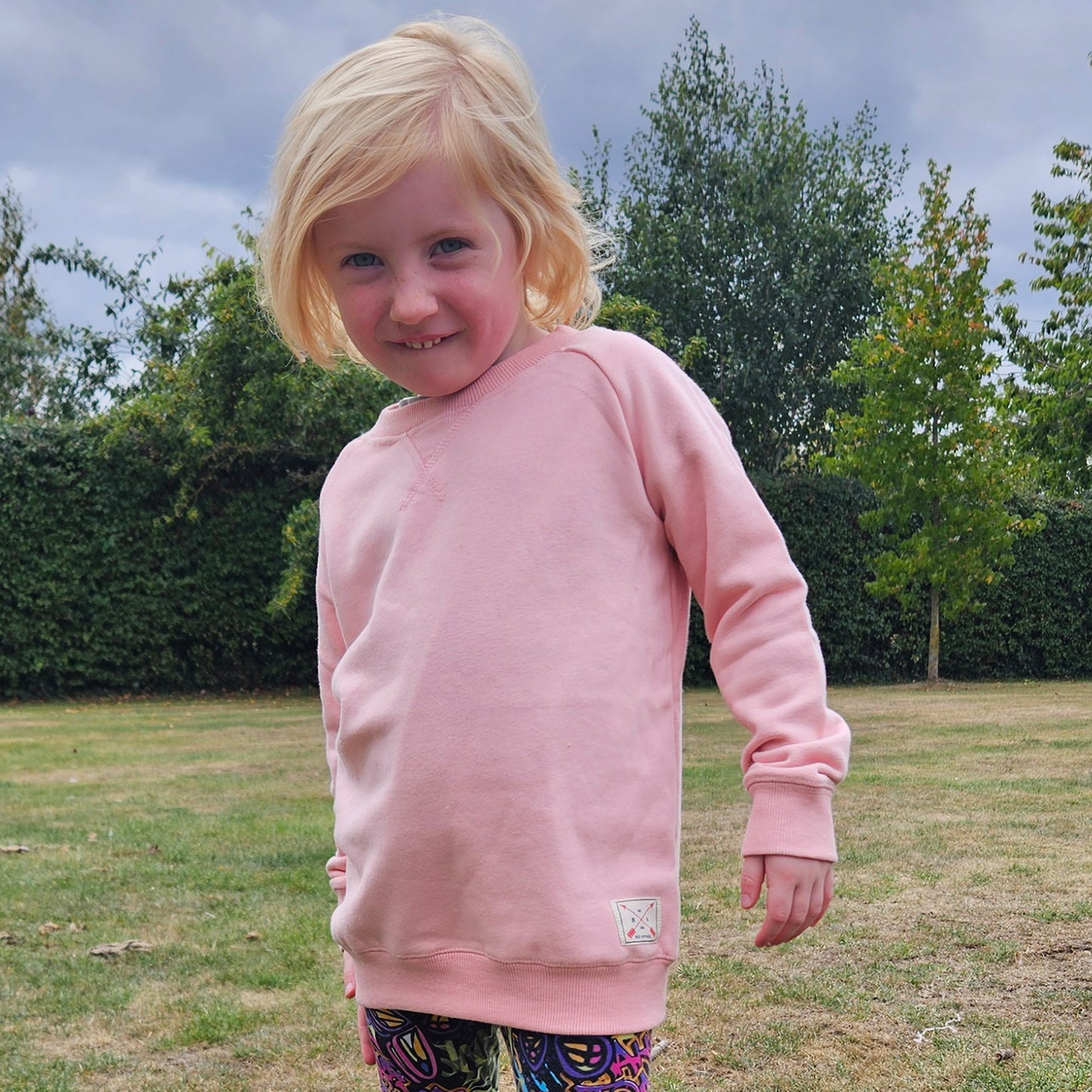 Kids Premium Crew Neck Sweater - Pink
