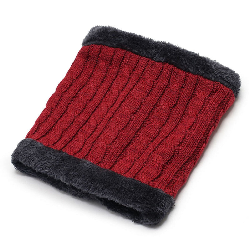 Fur Trim Neck Warmer - Charcoal