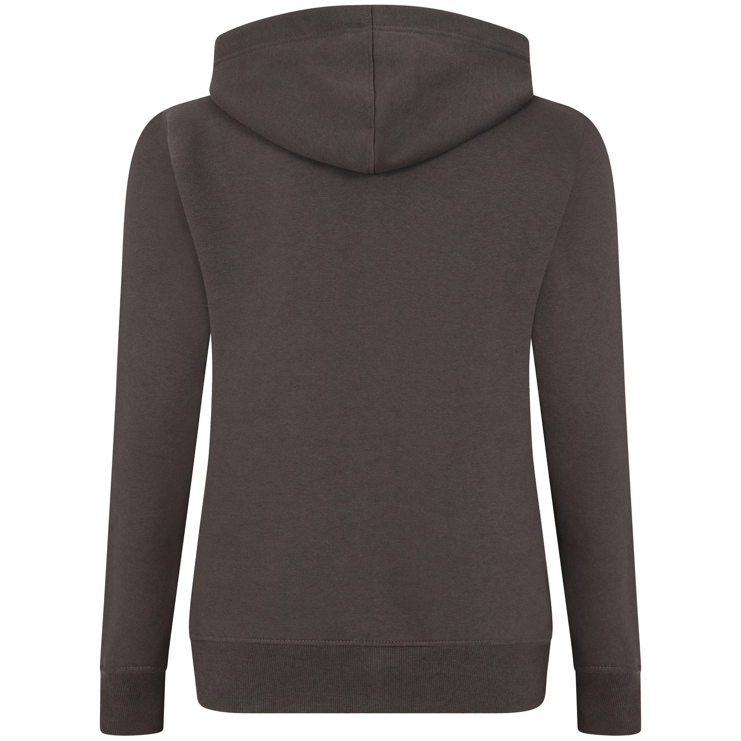 Ladies Fleece Lined Full Zip Hoodie - Charcoal