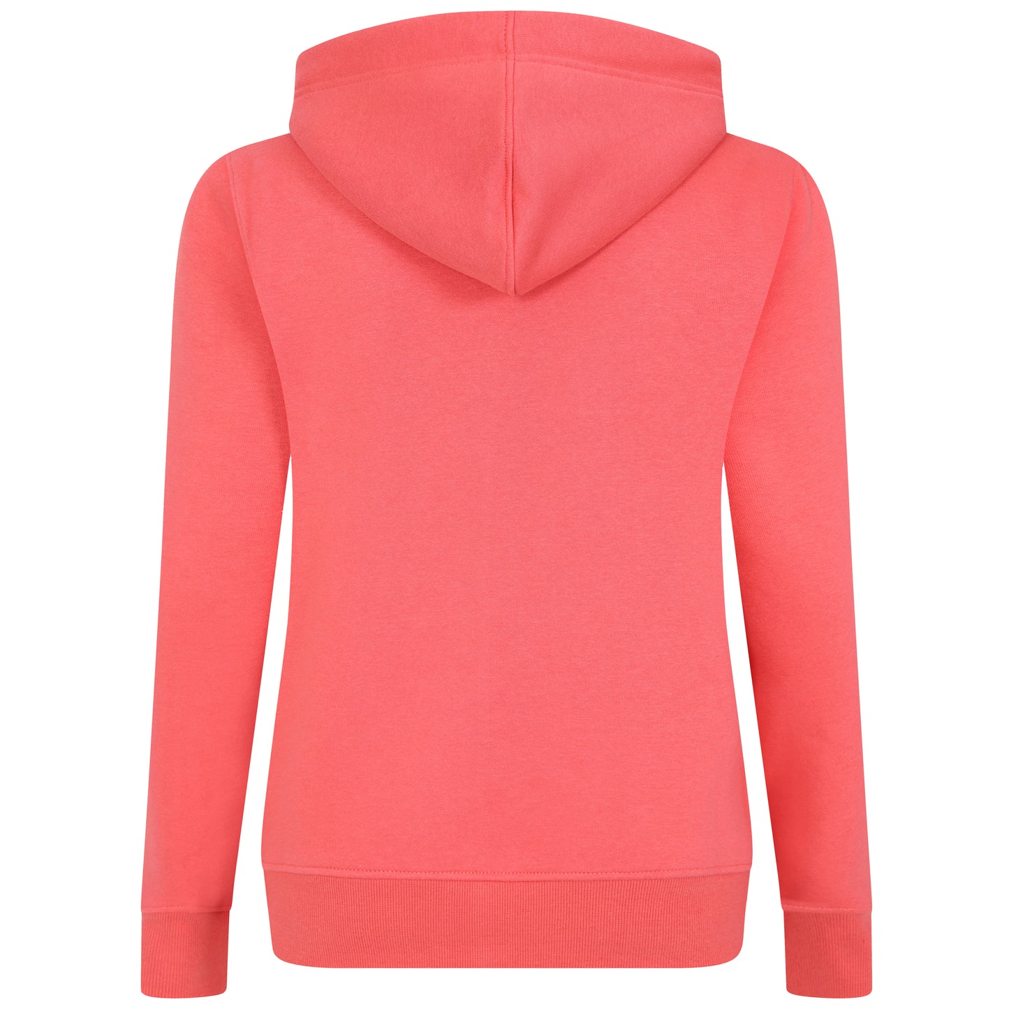Ladies Fleece Lined Overhead Hoodie - Coral