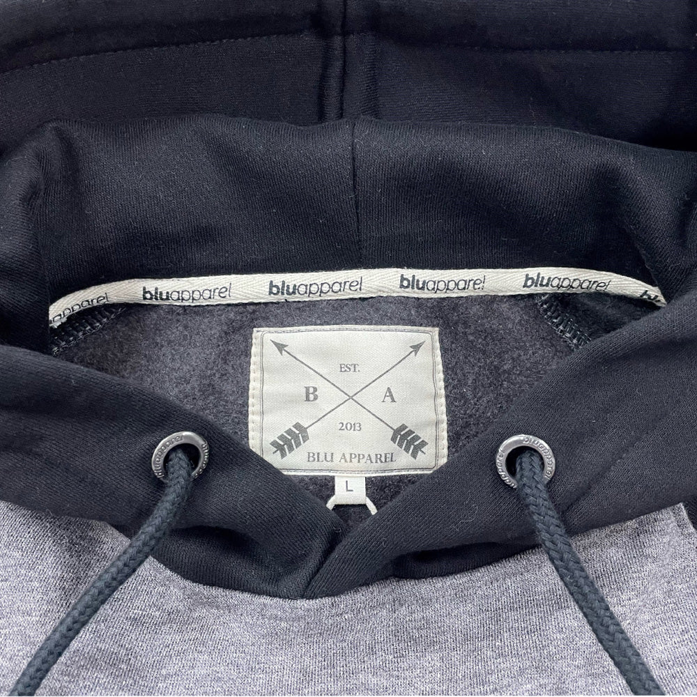 Men's Overhead Baseball Hoodie - Black / Charcoal