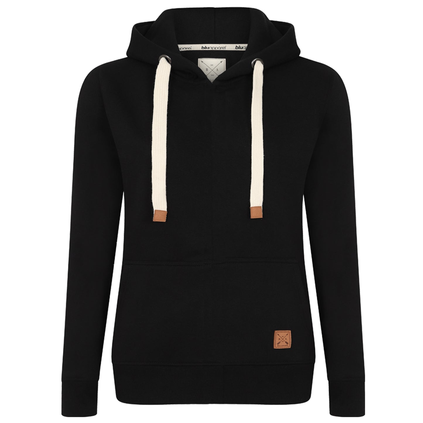 Ladies Fleece Lined Overhead Hoodie - Navy
