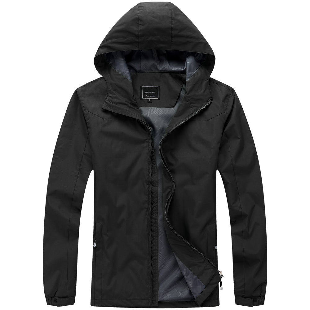Men's Lightweight Rain Jacket - Black
