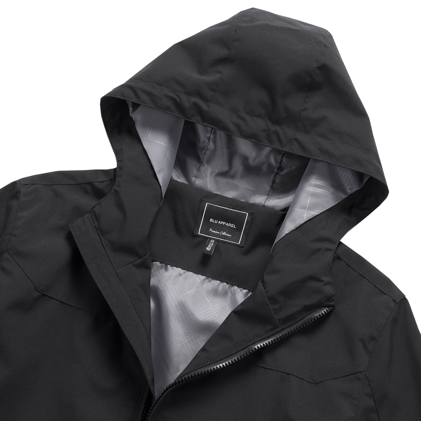 Ladies Waterproof Rain Jacket - Black