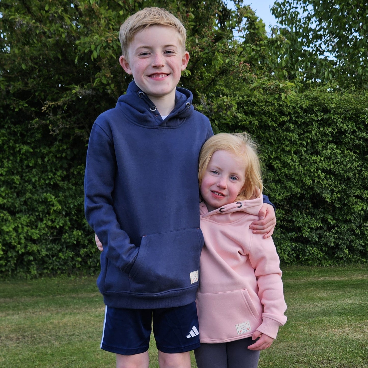 Kids Overhead Fleece Lined Hoodie - Navy