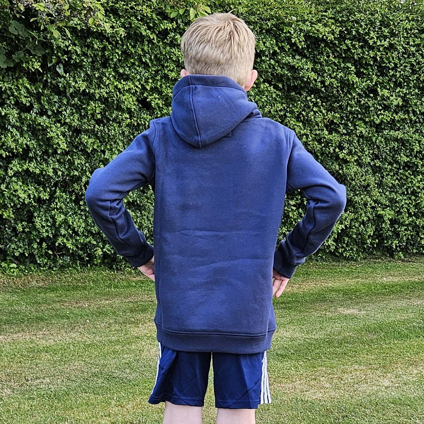 Kids Full Zip Fleece Lined Hoodie - Navy