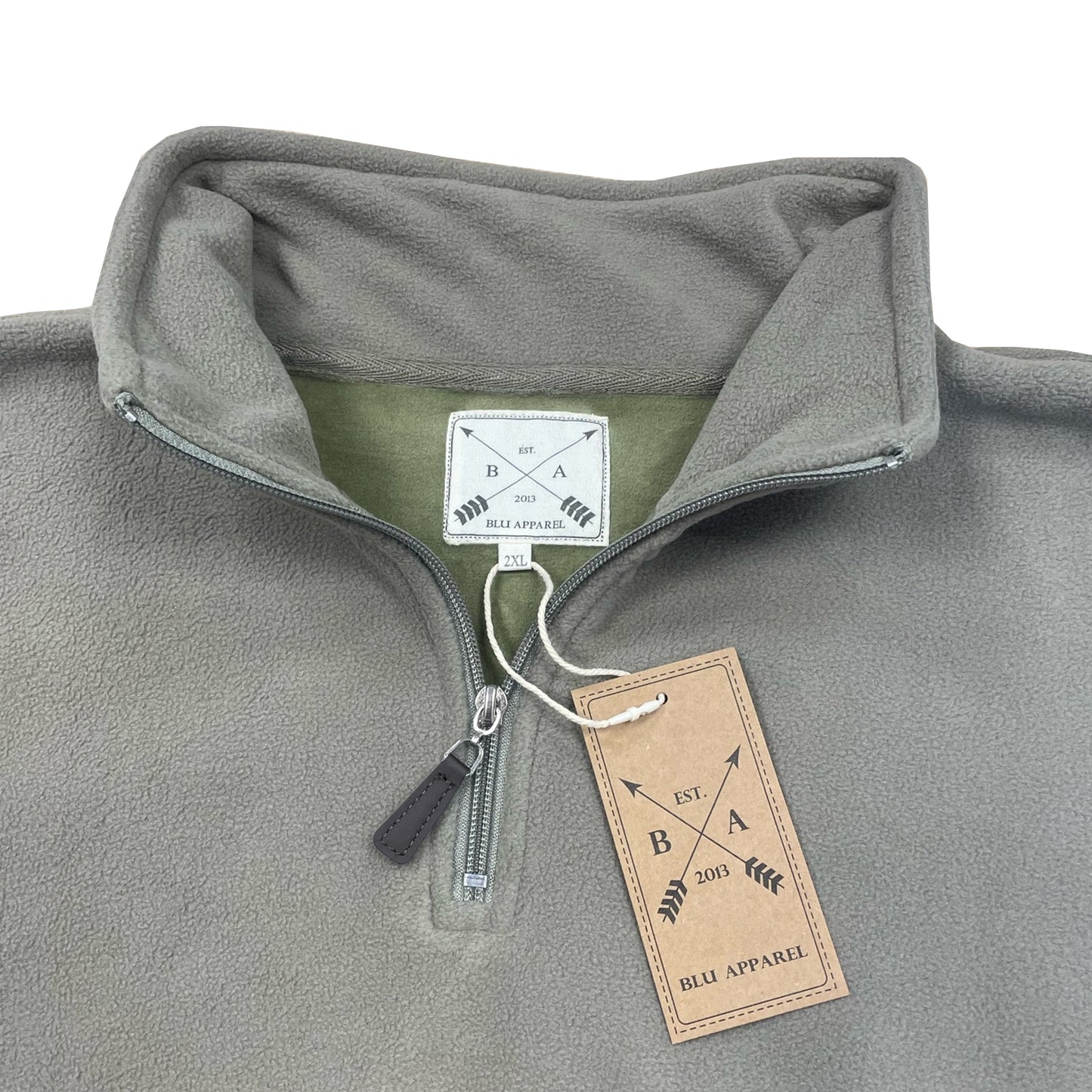 Mens 1/4 Zip Fleece Jumper - Grey