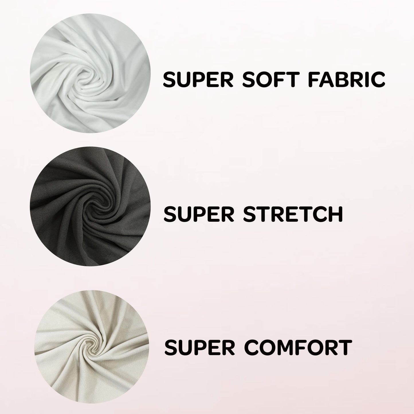 3 Pack Stretch Seamless Vests - Black / White / Nude