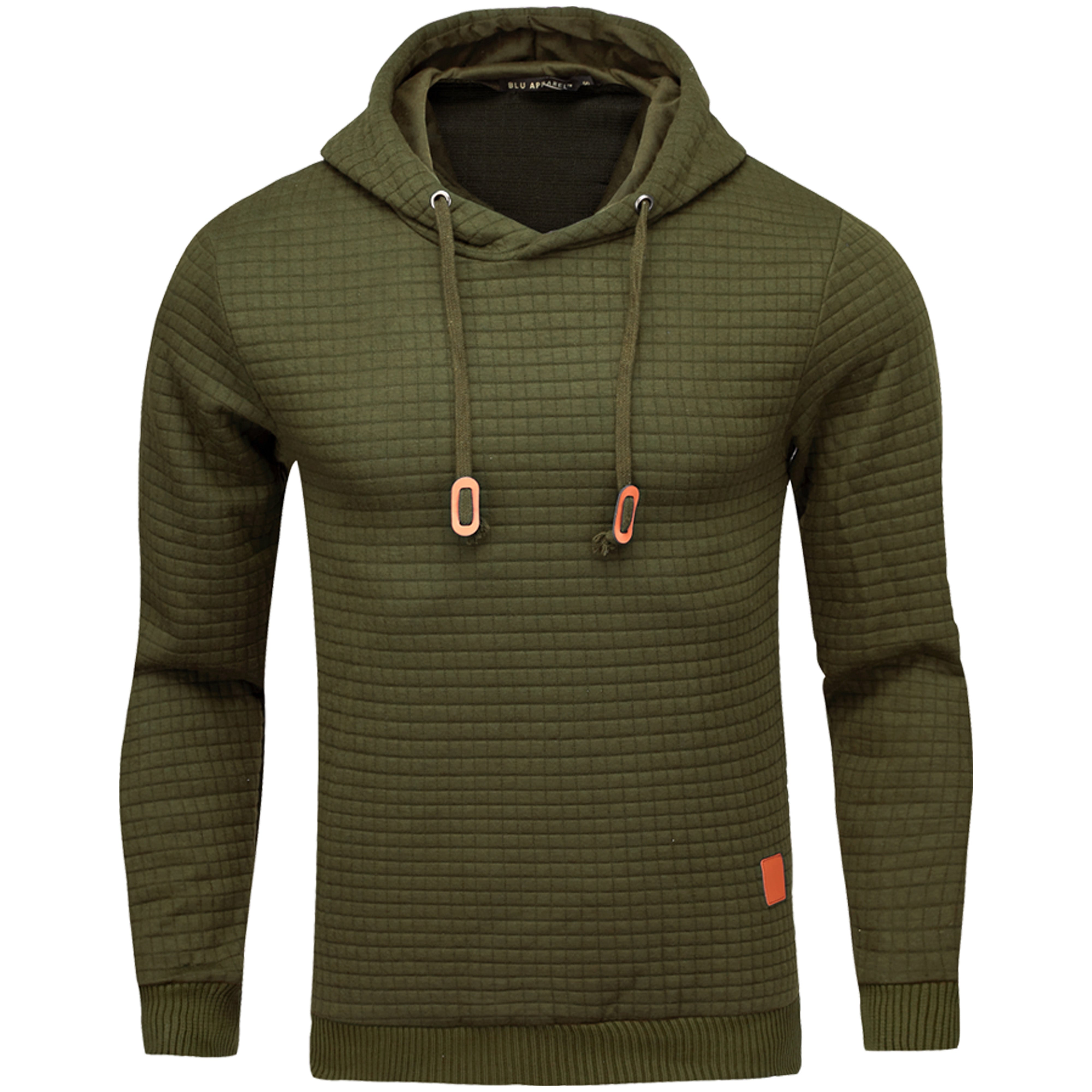 MEN'S TEXTURED CHARCOAL FLEECE HOODIE 