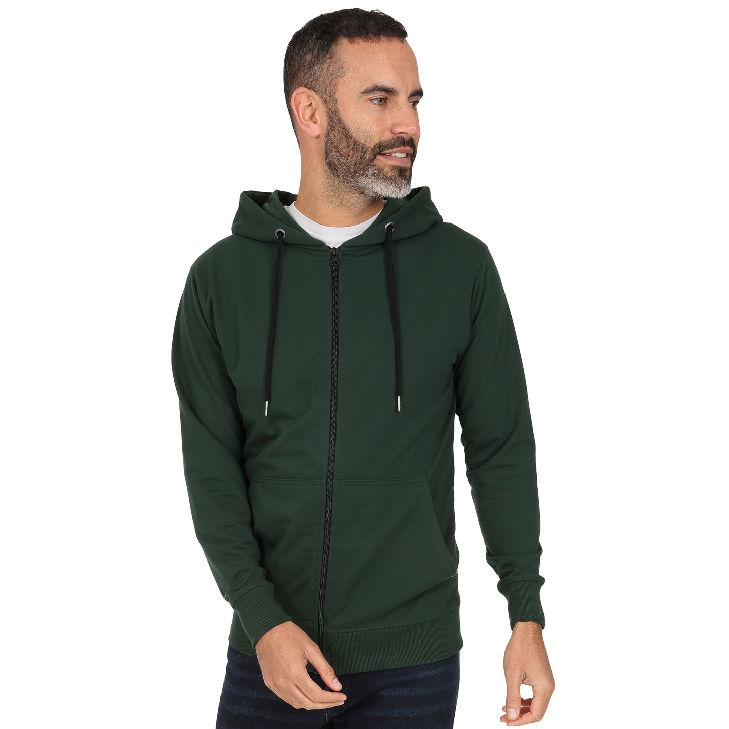 Men's Full Zip Midweight Hoodie - Green