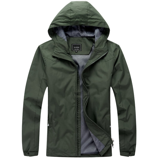 Men's Lightweight Rain Jacket - Green