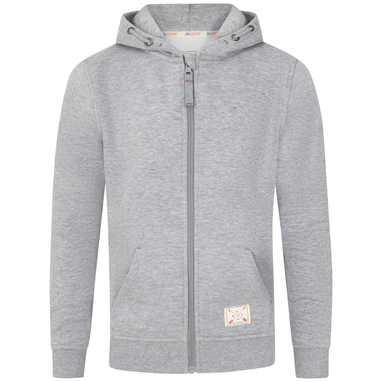 Kids Full Zip Fleece Lined Hoodie - Cobalt