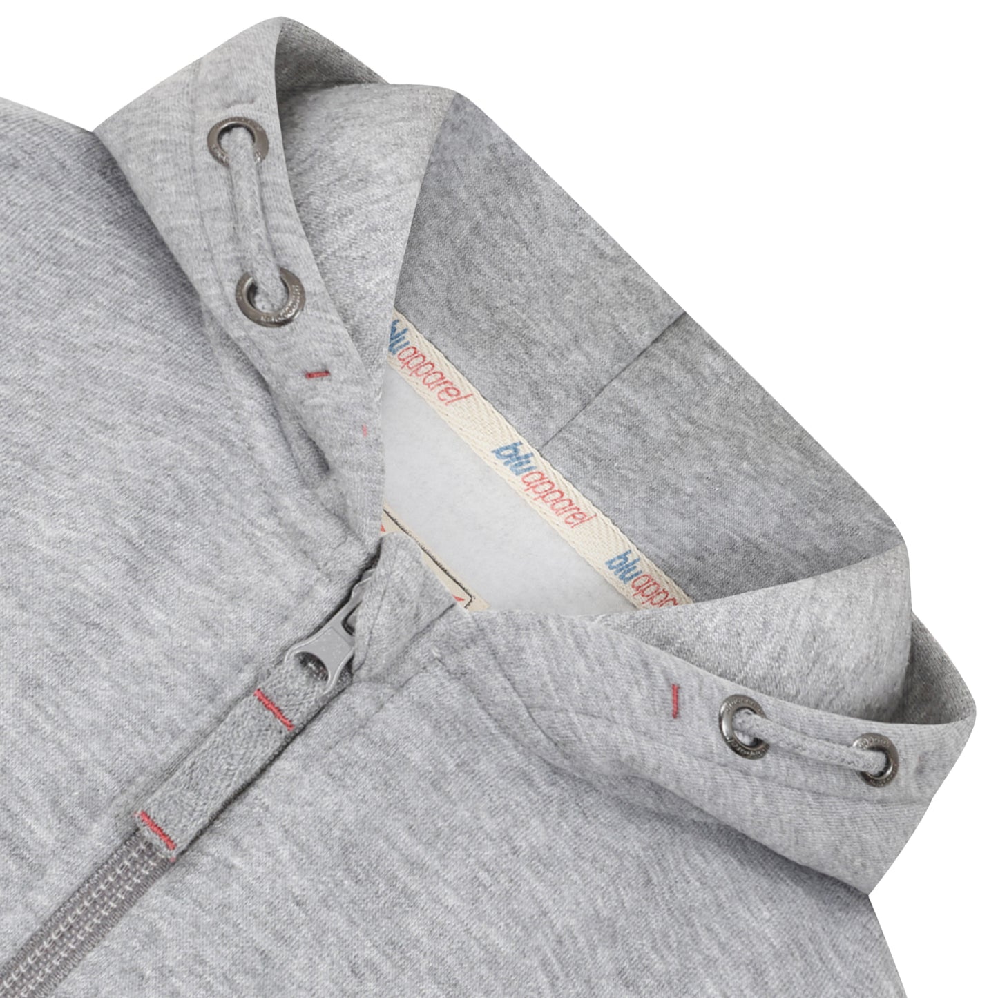 Kids Full Zip Fleece Lined Hoodie - Grey