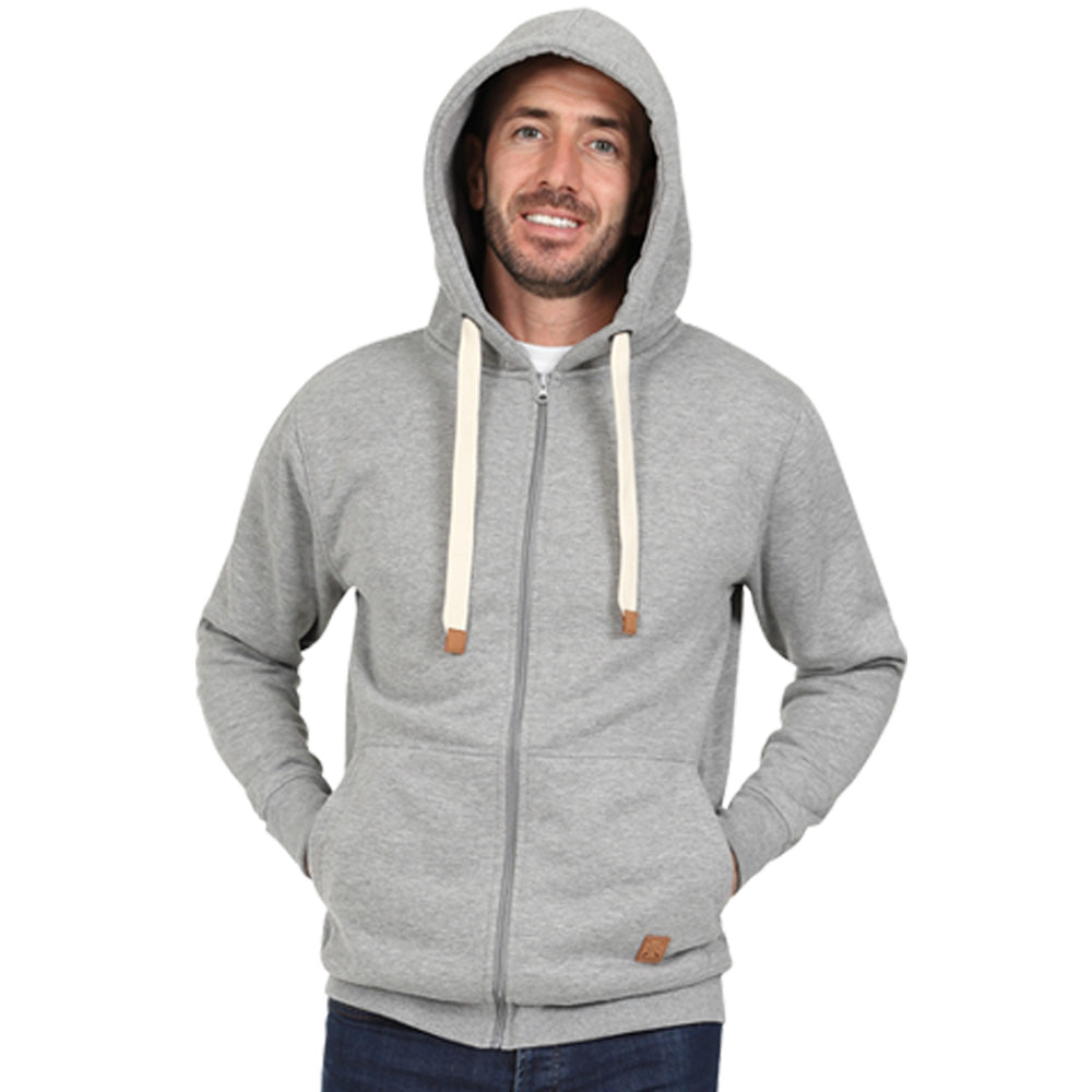 Men's Full Zip Fleece Hoodie - Charcoal