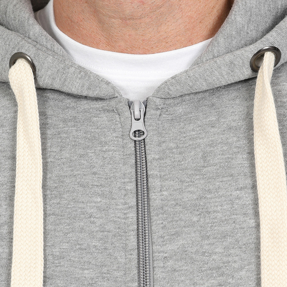 Men's Full Zip Fleece Hoodie - Charcoal
