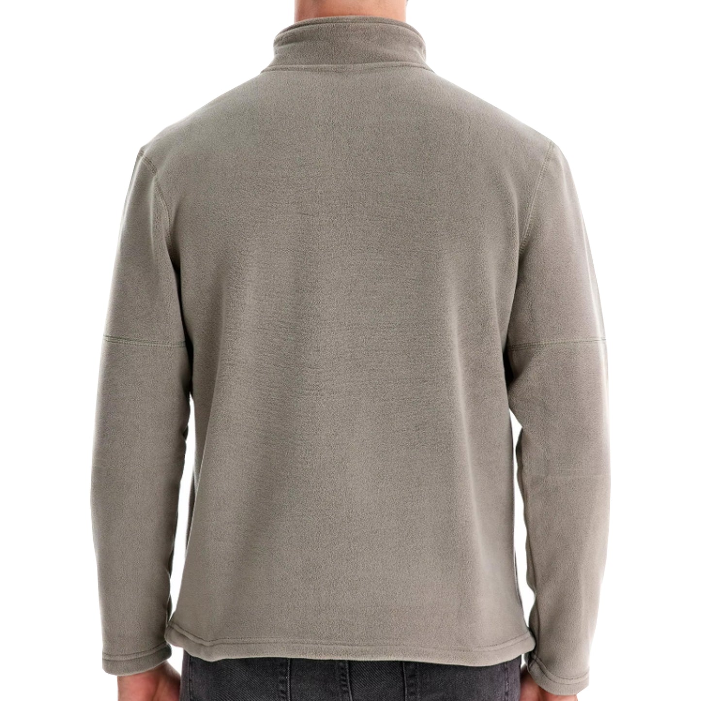 Mens 1/4 Zip Fleece Jumper - Grey