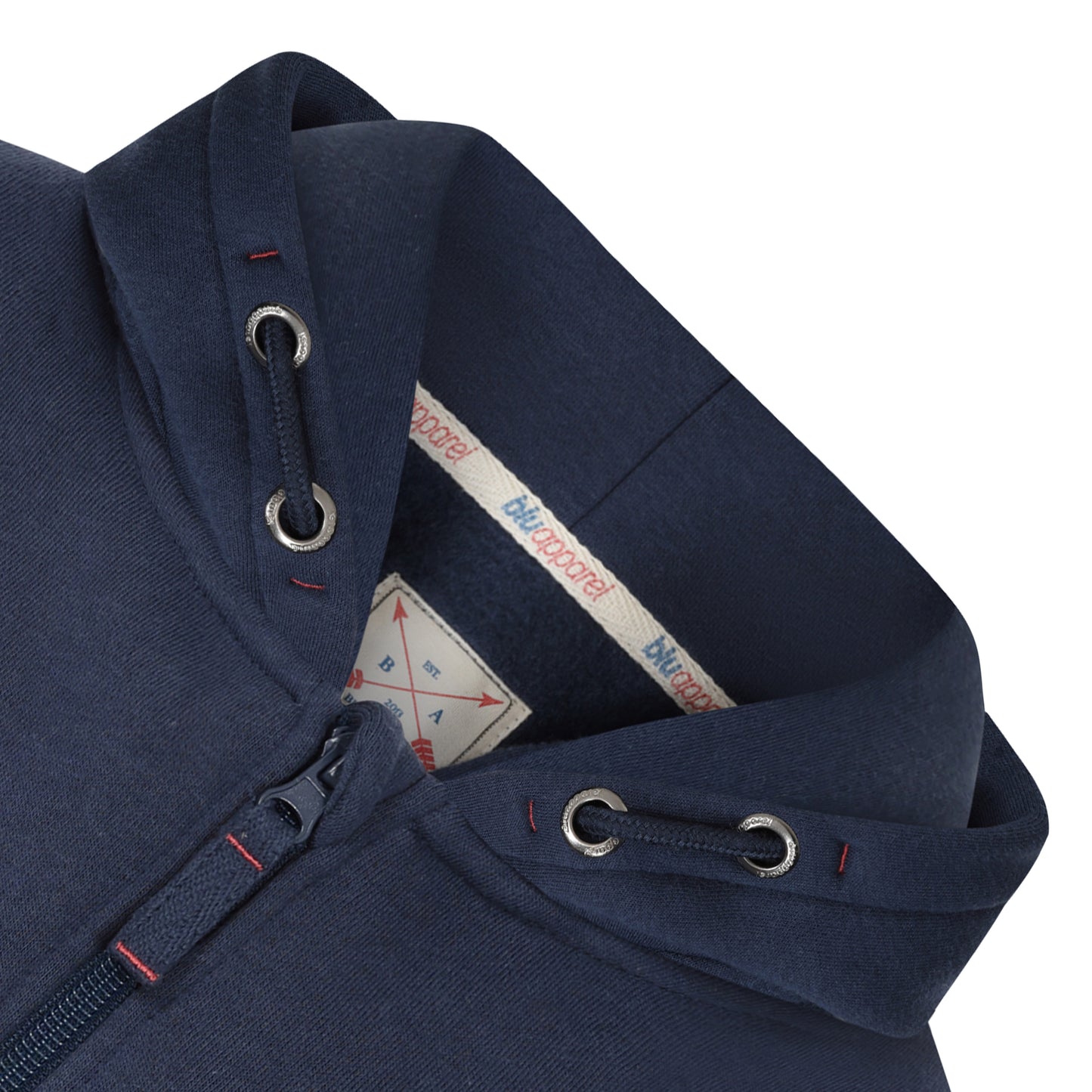 Kids Full Zip Fleece Lined Hoodie - Navy