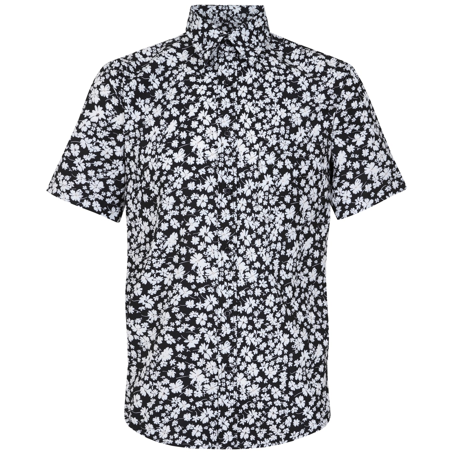Men's Short Sleeve Hawaiian Shirt - Tropical Leaf