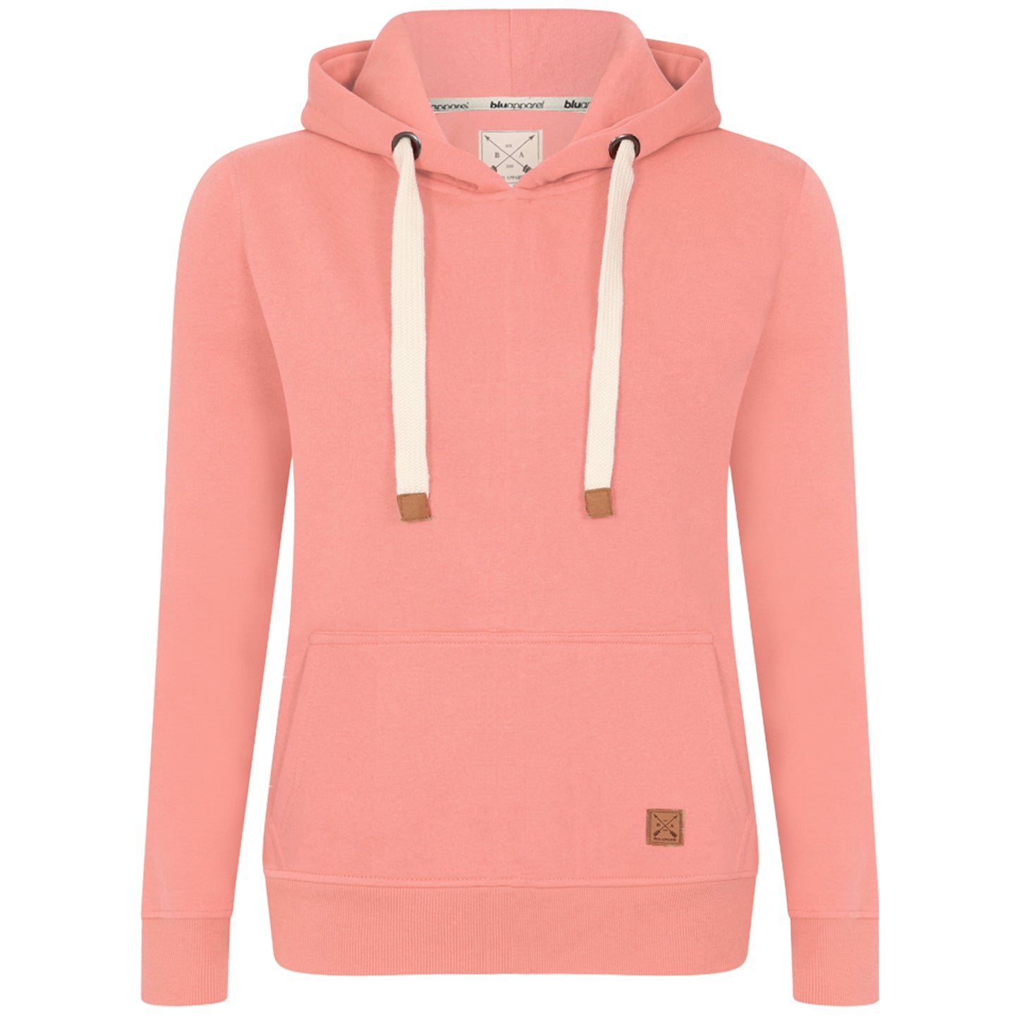 Ladies Fleece Lined Overhead Hoodie - Navy
