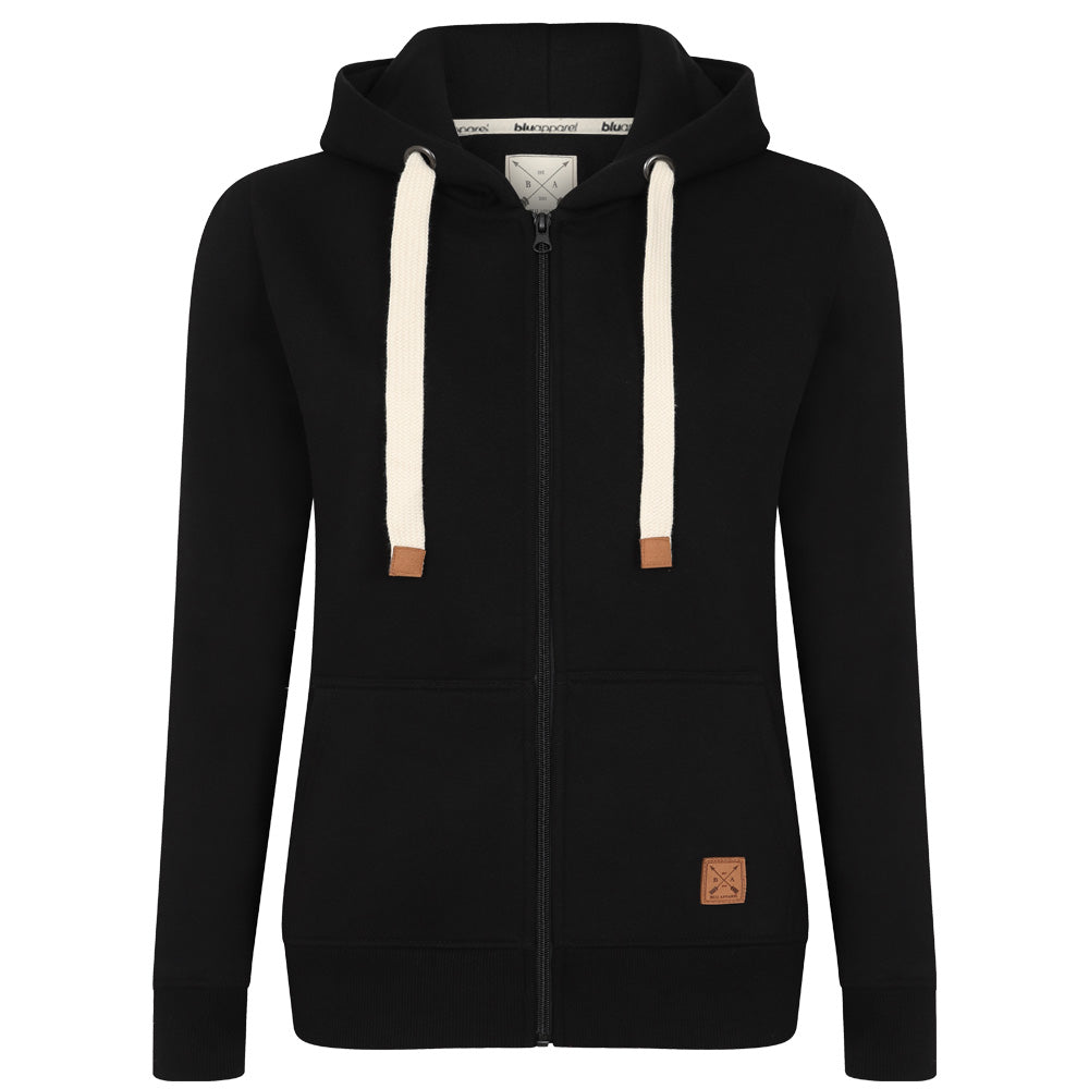 Ladies Fleece Lined Full Zip Hoodie - Pink