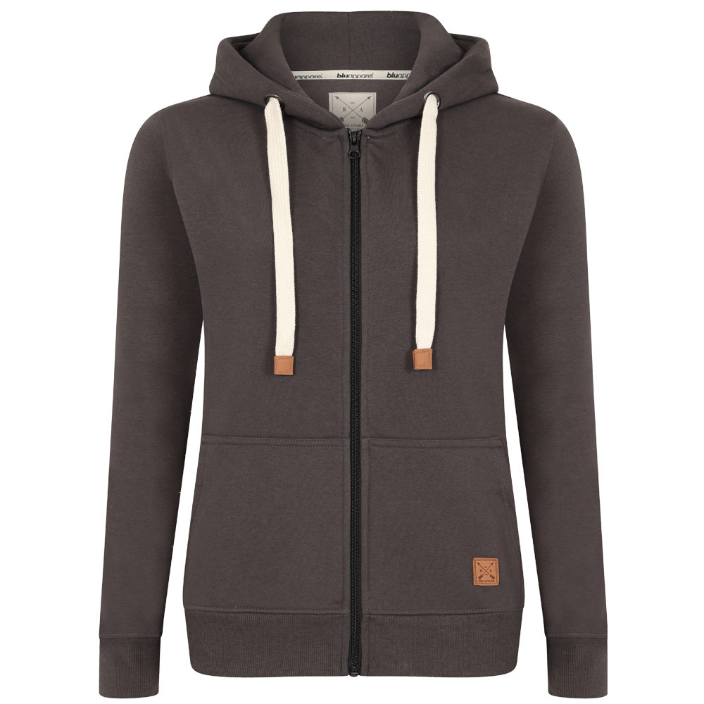 Ladies Fleece Lined Full Zip Hoodie - Pink