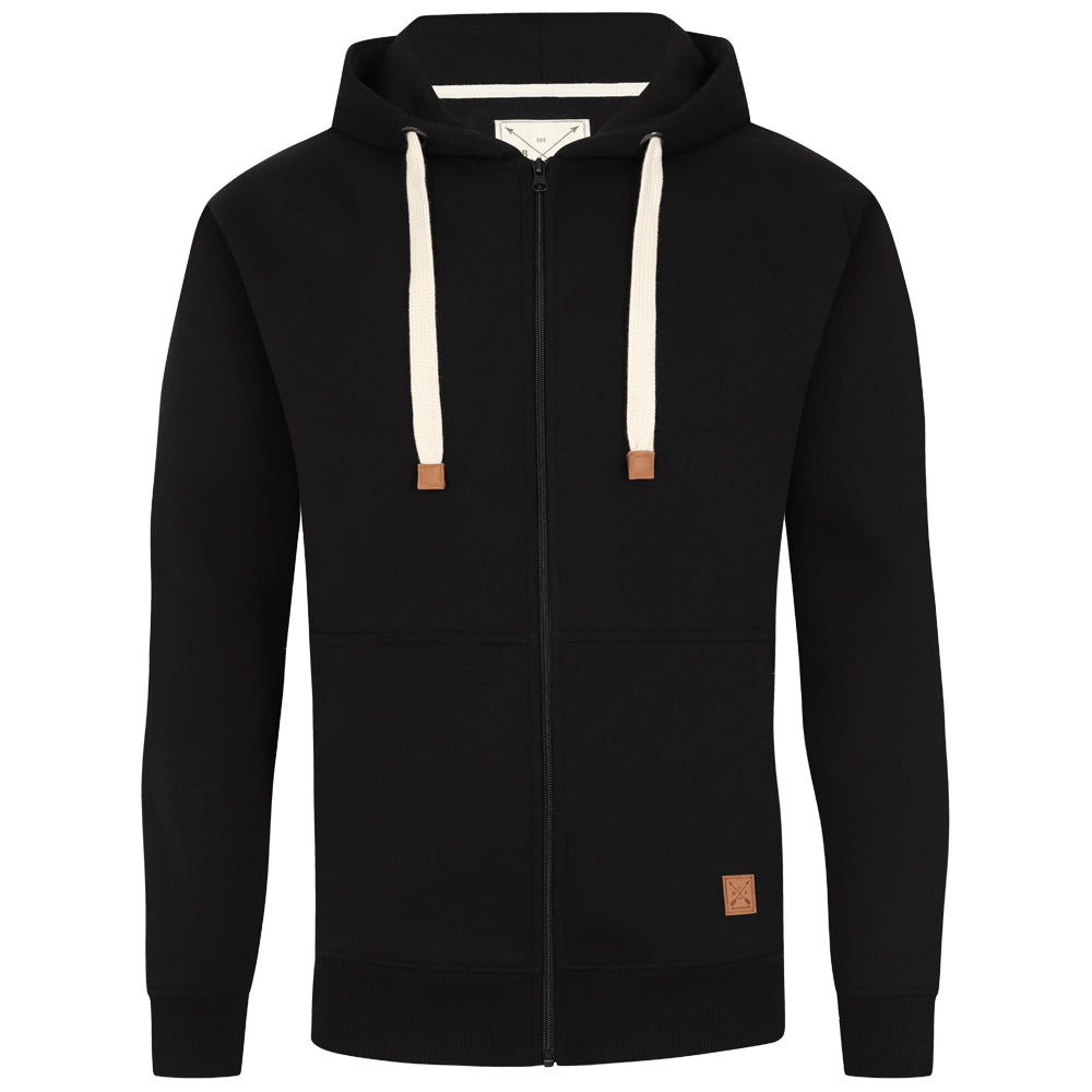 Men's Full Zip Fleece Hoodie Black
