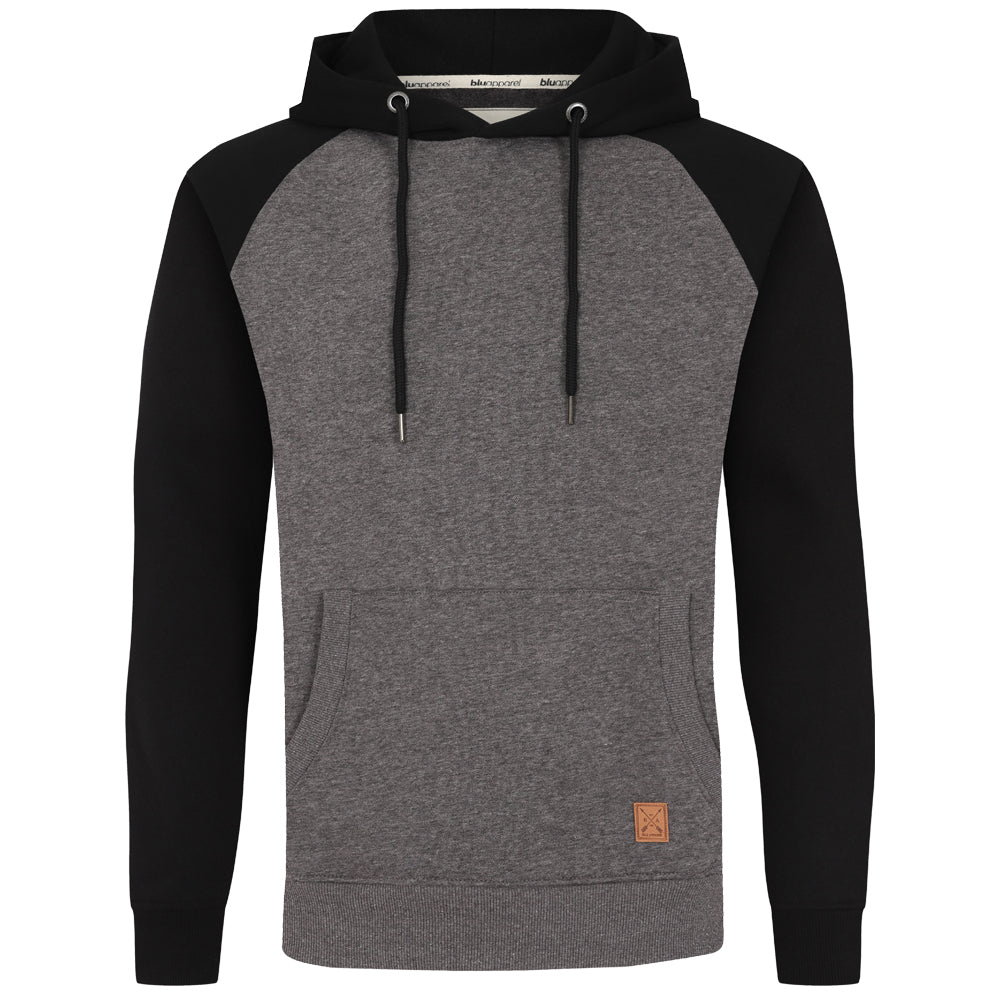 Men's Overhead Baseball Hoodie - Black / Charcoal