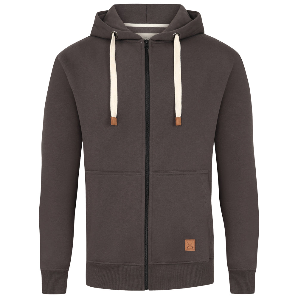 Men's Full Zip Fleece Hoodie - Charcoal